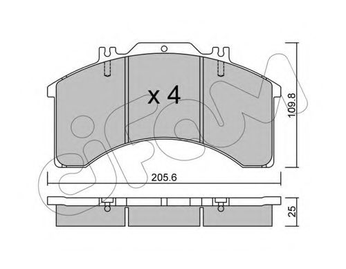 Imagine set placute frana,frana disc CIFAM 822-580-0