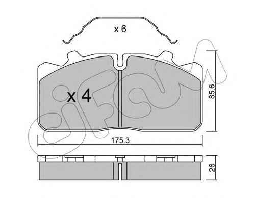 Imagine set placute frana,frana disc CIFAM 822-582-0