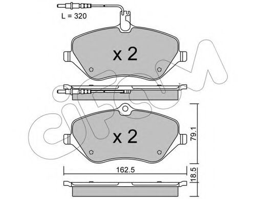 Imagine set placute frana,frana disc CIFAM 822-601-1