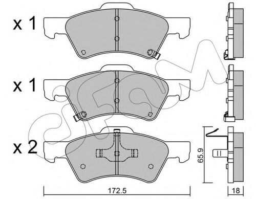 Imagine set placute frana,frana disc CIFAM 822-623-0