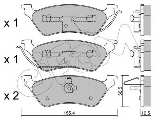 Imagine set placute frana,frana disc CIFAM 822-625-0