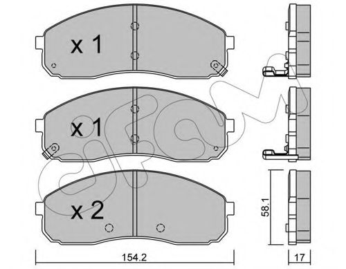 Imagine set placute frana,frana disc CIFAM 822-631-0