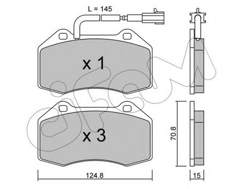 Imagine set placute frana,frana disc CIFAM 822-651-1