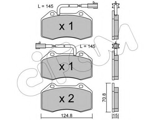 Imagine set placute frana,frana disc CIFAM 822-651-2