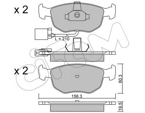 Imagine set placute frana,frana disc CIFAM 822-656-1