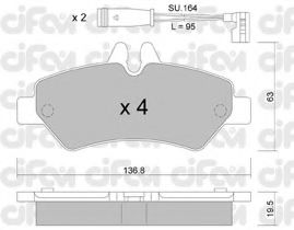 Imagine set placute frana,frana disc CIFAM 822-672-0K