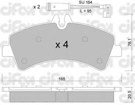 Imagine set placute frana,frana disc CIFAM 822-674-0K