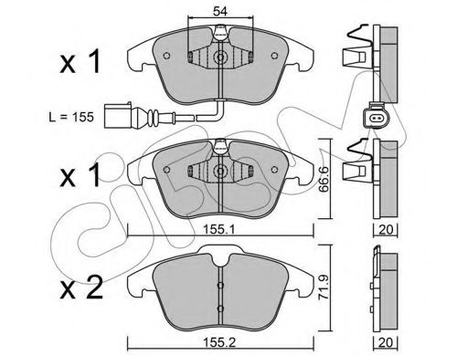 Imagine set placute frana,frana disc CIFAM 822-675-1