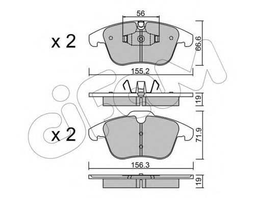 Imagine set placute frana,frana disc CIFAM 822-675-4