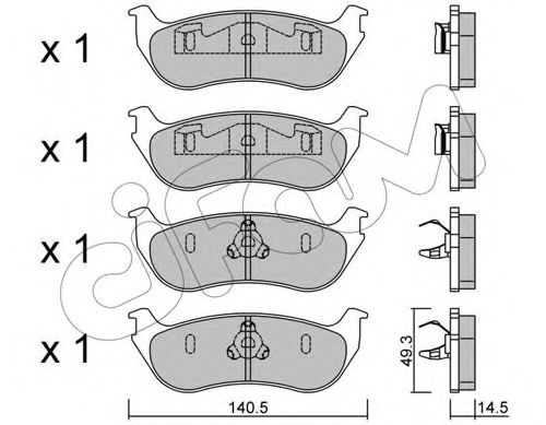 Imagine set placute frana,frana disc CIFAM 822-687-0