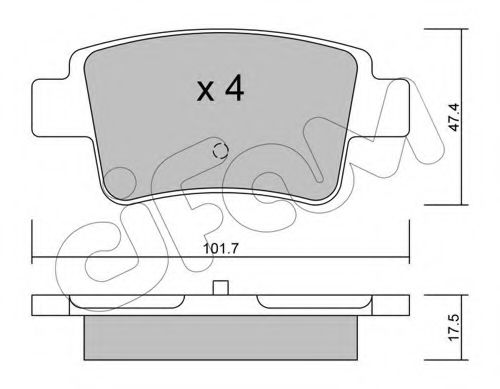 Imagine set placute frana,frana disc CIFAM 822-705-0