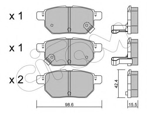 Imagine set placute frana,frana disc CIFAM 822-746-1