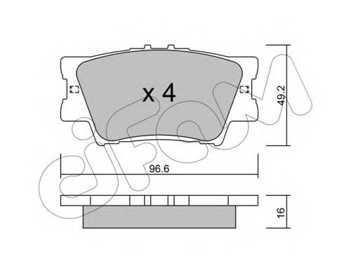 Imagine set placute frana,frana disc CIFAM 822-749-0