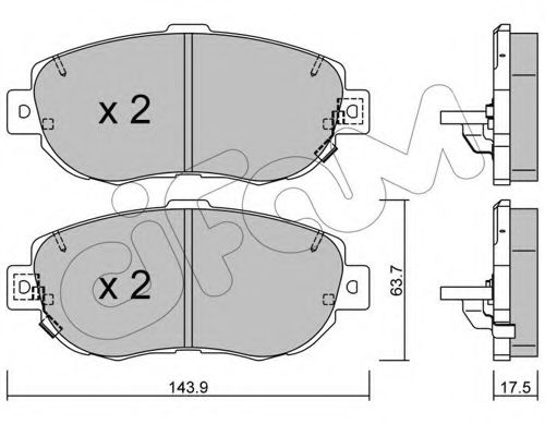 Imagine set placute frana,frana disc CIFAM 822-756-0