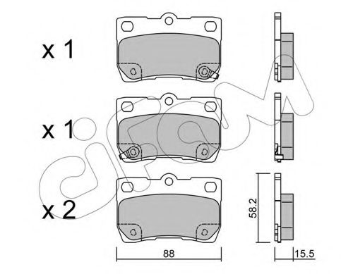 Imagine set placute frana,frana disc CIFAM 822-761-0