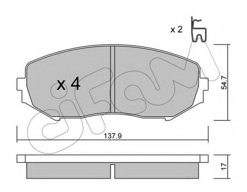 Imagine set placute frana,frana disc CIFAM 822-766-0