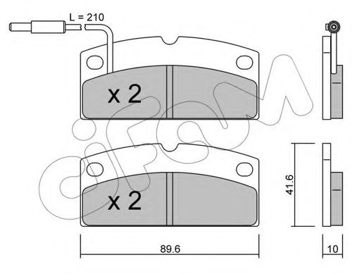 Imagine set placute frana,frana disc CIFAM 822-767-1