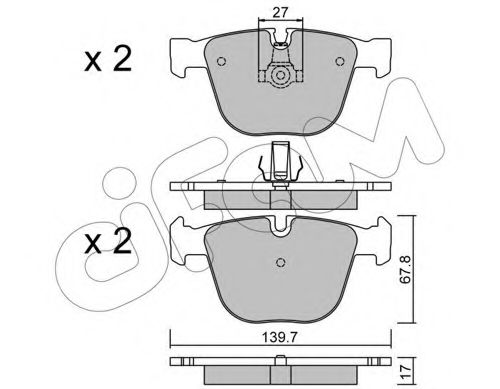 Imagine set placute frana,frana disc CIFAM 822-773-9