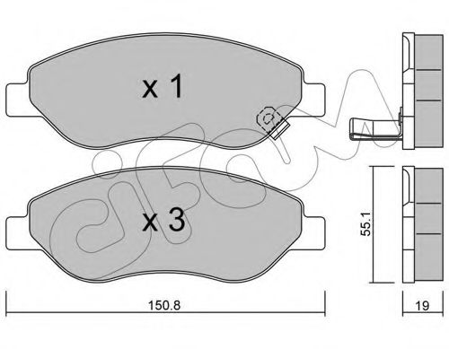 Imagine set placute frana,frana disc CIFAM 822-777-0