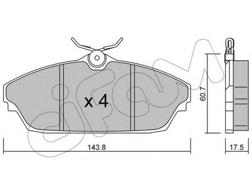 Imagine set placute frana,frana disc CIFAM 822-782-0