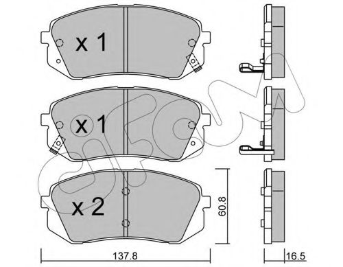 Imagine set placute frana,frana disc CIFAM 822-783-0