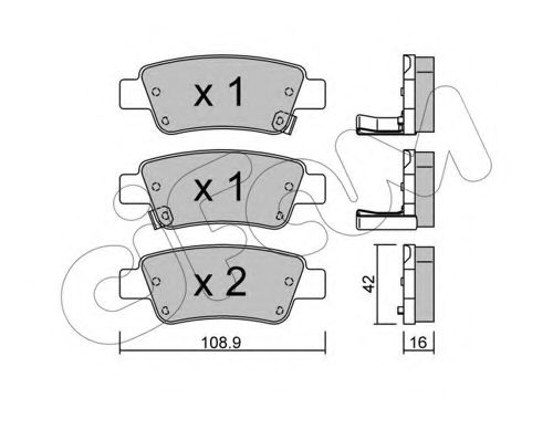 Imagine set placute frana,frana disc CIFAM 822-790-0