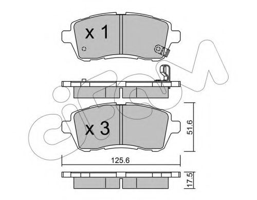 Imagine set placute frana,frana disc CIFAM 822-793-0