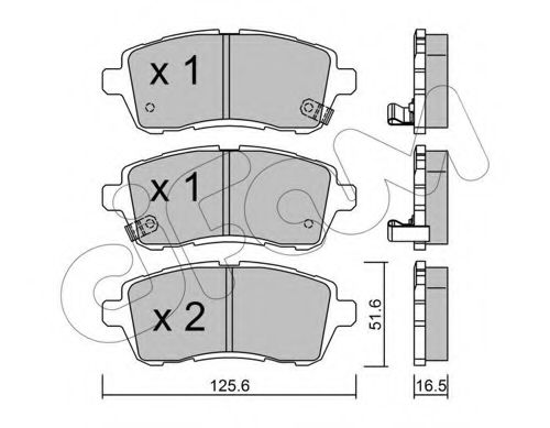 Imagine set placute frana,frana disc CIFAM 822-793-1