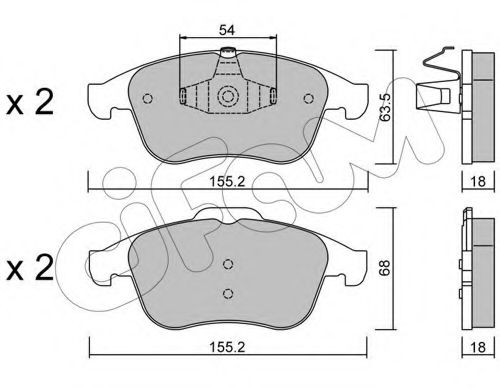 Imagine set placute frana,frana disc CIFAM 822-803-2