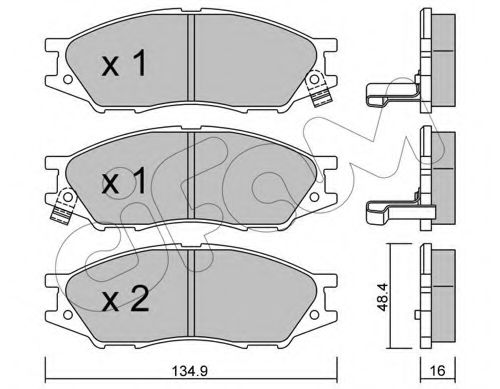 Imagine set placute frana,frana disc CIFAM 822-810-0