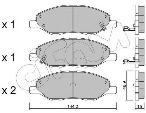 Imagine set placute frana,frana disc CIFAM 822-811-0