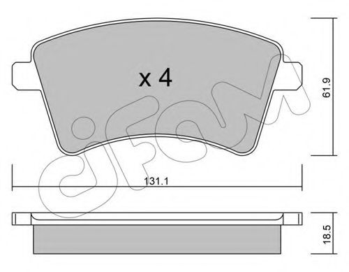 Imagine set placute frana,frana disc CIFAM 822-812-0