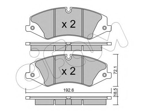 Imagine set placute frana,frana disc CIFAM 822-836-0