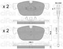 Imagine set placute frana,frana disc CIFAM 822-854-0K