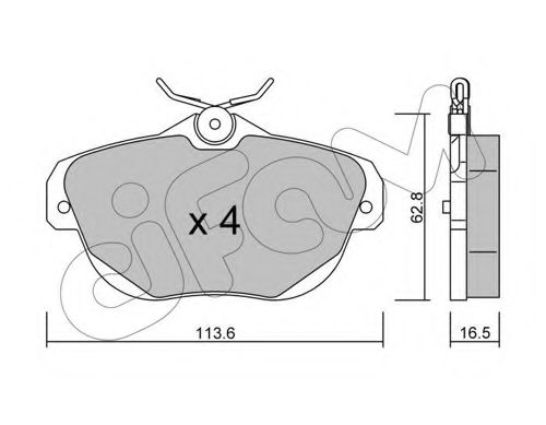 Imagine set placute frana,frana disc CIFAM 822-856-0