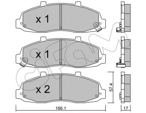 Imagine set placute frana,frana disc CIFAM 822-857-0