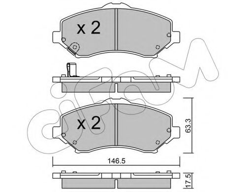 Imagine set placute frana,frana disc CIFAM 822-862-0