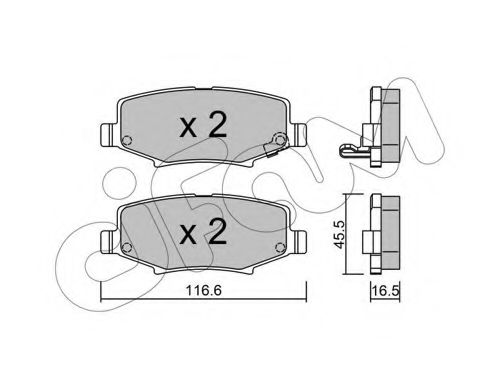 Imagine set placute frana,frana disc CIFAM 822-863-0