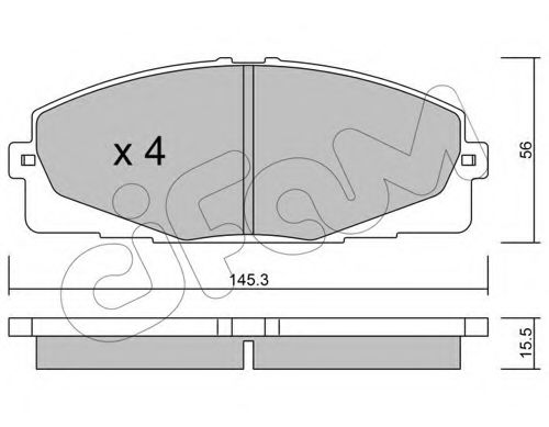 Imagine set placute frana,frana disc CIFAM 822-883-0