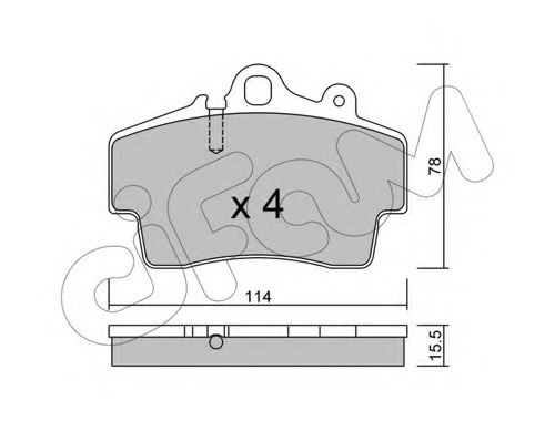 Imagine set placute frana,frana disc CIFAM 822-891-0