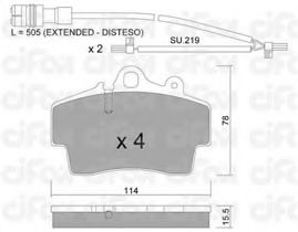 Set placute frana,frana disc CIFAM 822-891-0K