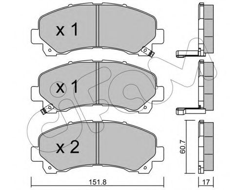 Imagine set placute frana,frana disc CIFAM 822-902-0