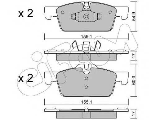 Imagine set placute frana,frana disc CIFAM 822-916-0