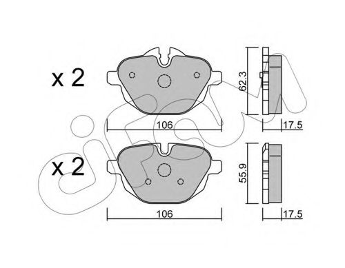 Imagine set placute frana,frana disc CIFAM 822-920-0