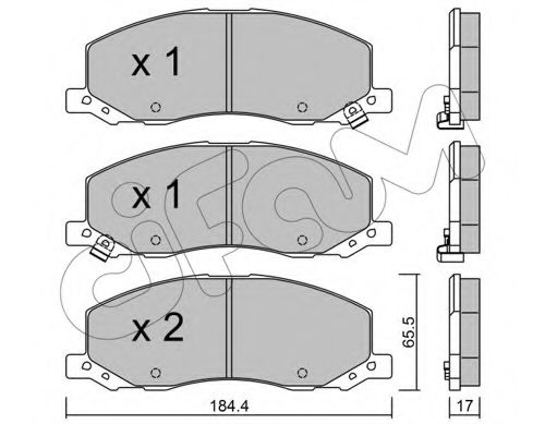 Imagine set placute frana,frana disc CIFAM 822-923-0