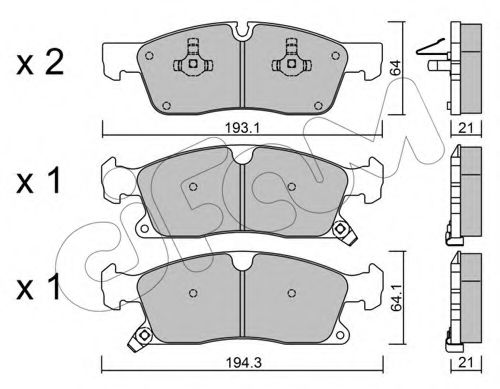 Imagine set placute frana,frana disc CIFAM 822-927-2