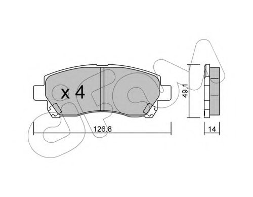 Imagine set placute frana,frana disc CIFAM 822-929-0