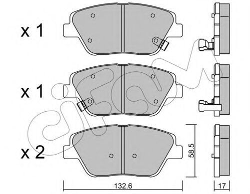 Imagine set placute frana,frana disc CIFAM 822-945-0