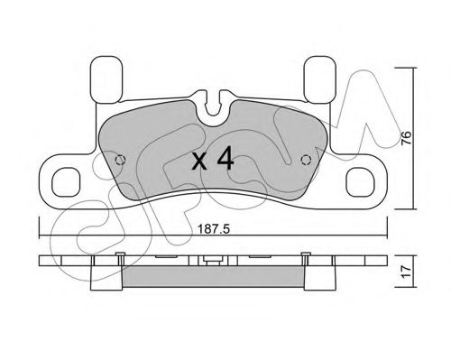 Imagine set placute frana,frana disc CIFAM 822-958-3