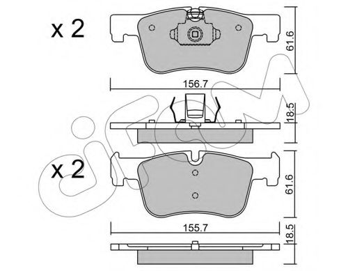 Imagine set placute frana,frana disc CIFAM 822-960-0